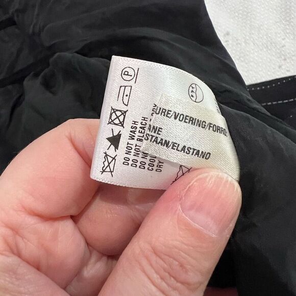 Escada Black Pinstriped Two Button Closure Blazer 42 12 L - Picture 12 of 13